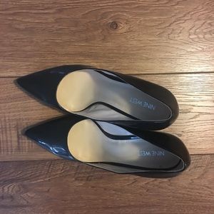 Nine West Black Patent Wedges